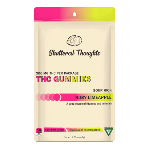 Ruby Limeapple 200mg THC Gummies | Shattered Thoughts