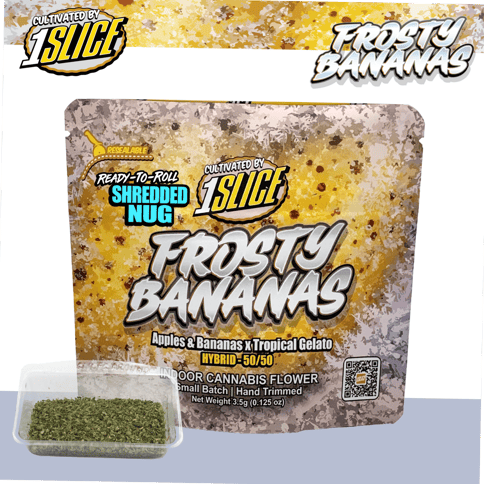 1Slice - Frosty Bananas - Hybrid Shredded nug - 3.5g