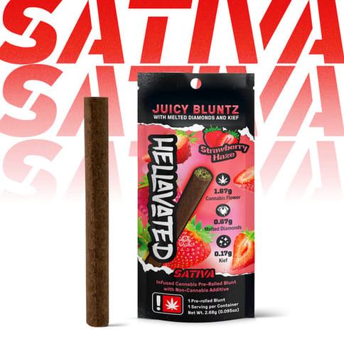 Strawberry Haze 2.5G Infused Juicy Bluntz (Hellavated)