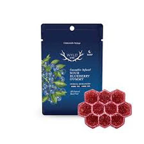 Sour Blueberry 1:1 Wyld Ones 100MG Gummy (Wyld)