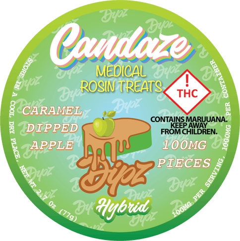 Candaze Medical Rosin Treats 10 x 100mg Caramel Apple Dipz - 1000MG