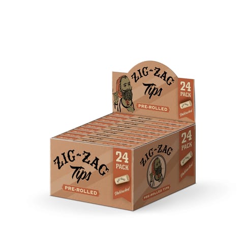 Zig Zag Unbleached Tips | Prerolled 24ct