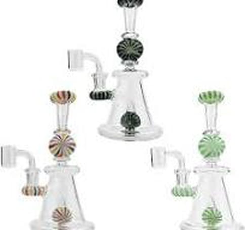 SirEEL | 7.5" 4 Section Stripe Rig | 14mm Quartz Banger