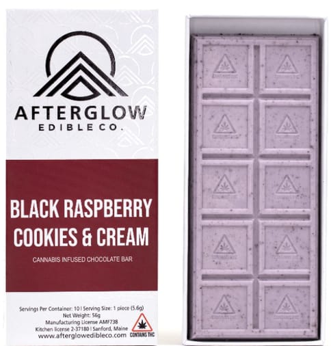 Black Raspberry Cookies N Cream Chocolate Bar 100mg