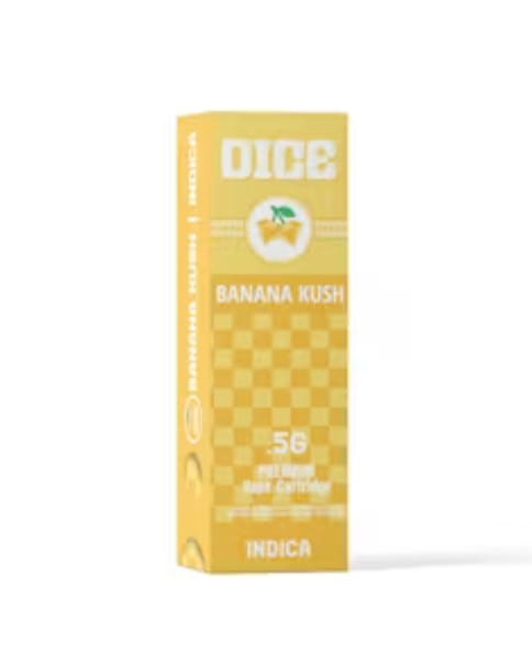 Dice: Distillate Vape Cart - 0.5g - Banana Kush - Indica