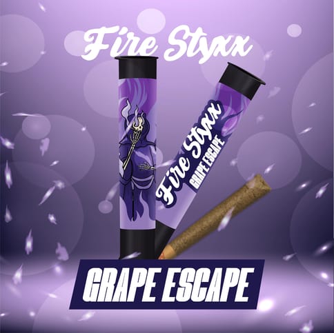 (MED) Fire Styxx Infused Pre-Roll 1g - Grape Escape