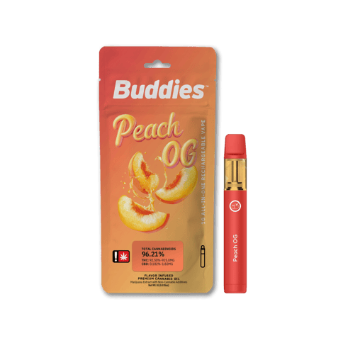 Peach OG 1g Flavored Disposable (Buddies)