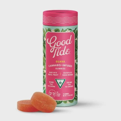 Good Tide | Guava (H) | 10mg THC x 10 Rosin Infused Gummies