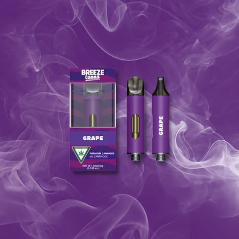 Grape Gusher 1g Distillate 510 Cart | Breeze Canna