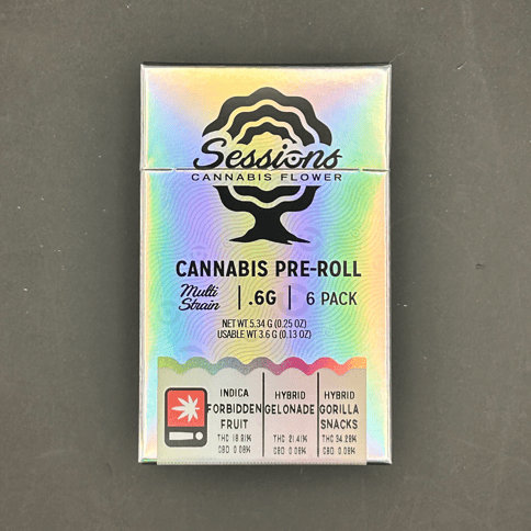 Sessions | Forbidden Fruit x Gelonade x Gorilla Snacks | 6PK | Pre-Rolls