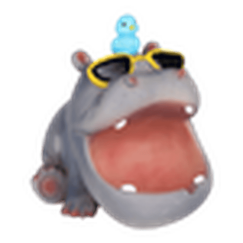Happenin' Hippo Polyresin Ashtray
