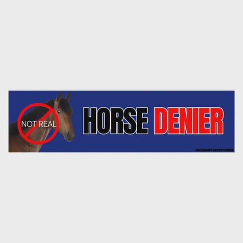 Horse DENIER (They Are Not Real) Vinyl Sticker