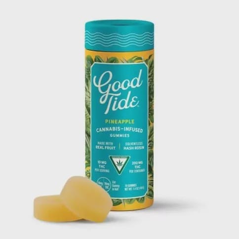 Good Tide | Pineapple (S) | 10mg THC x 10 Rosin Infused Gummies