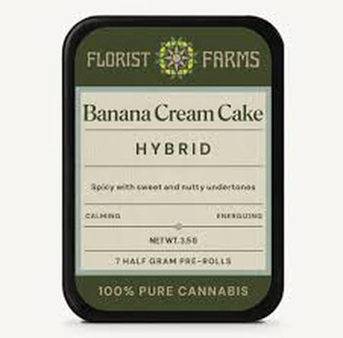 Florist Farms | Banana Cream Cake x Jealousy | 1/2 Gram Joints | 7pk