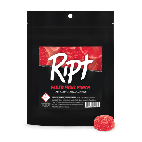 Faded Fruit Punch Sativa 100mg Gummies