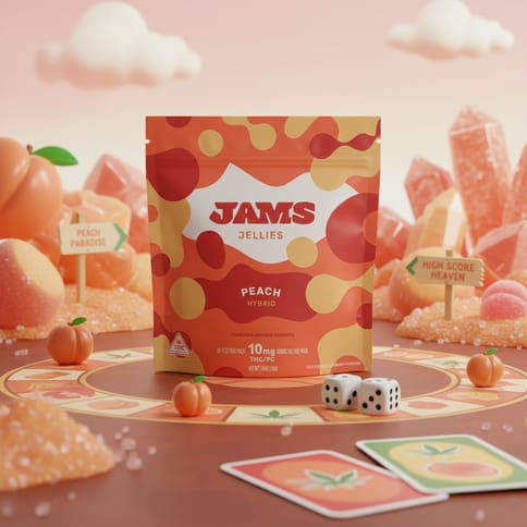 JAMS -  Jellies Classic Gummies 10 Pack 10mg - Hybrid: Peach