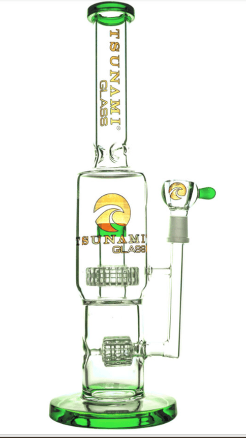 Shower Head Stereo Water Pipe - 14" - Green