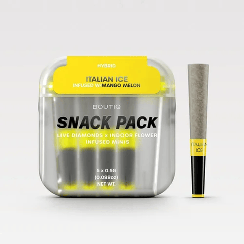 Boutiq (Snack Pack) - Italian Ice x Mango Melon |(5 x .05g) Diamond Infused PreRolls