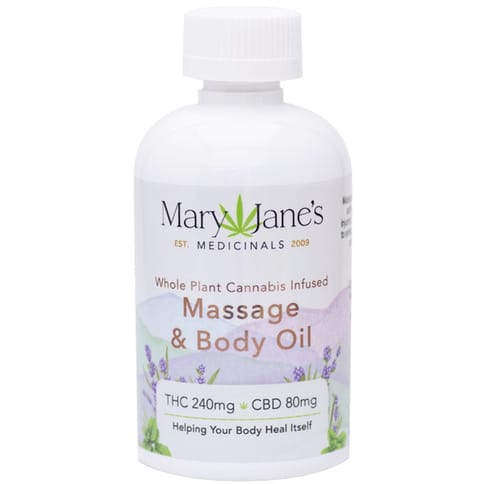Mary Jane's Medicinals Massage Oil | 80mg CBD 240mg Rec