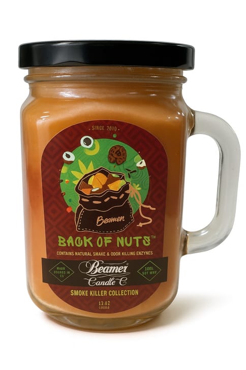 Beamer 12 oz Candle - Back of Nuts