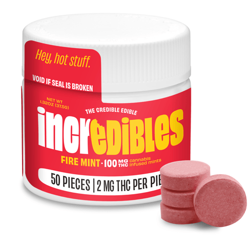 incredibles Fire Mints 50pcs 37.5g nwt. 100mg
