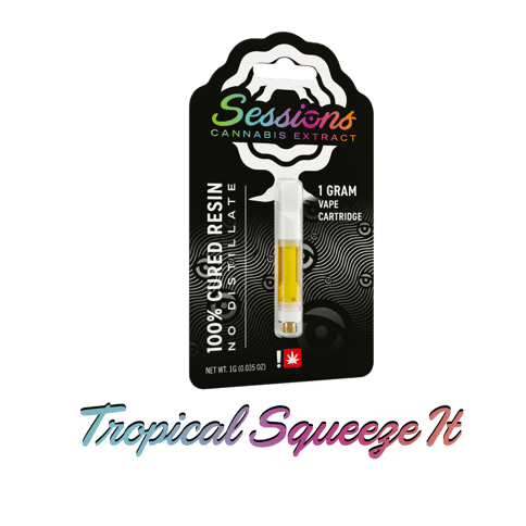 CURED RESIN CARTRIDGE | TROPICAL SQUEEZE IT | INDICA | 1 GRAM | 510 THREAD