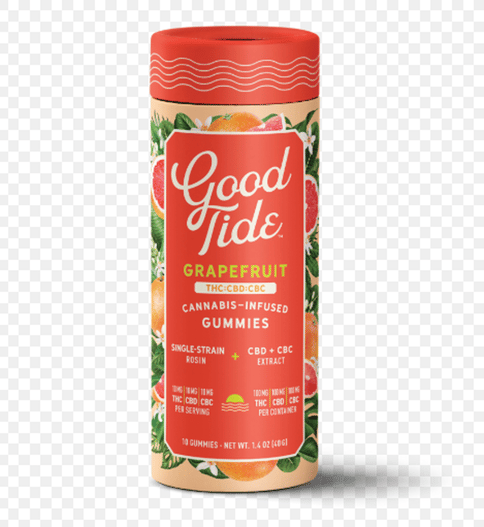 Good Tide - Grapefruit Gummies - THC:CBD:CBC - 1:1:1 - 10 Pack NFR