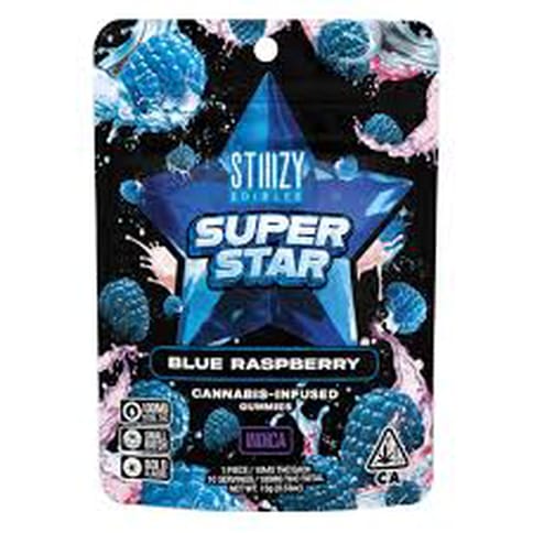 Stiiizy | Blue Raspberry | Super Star Gummy | Indica | 100mg
