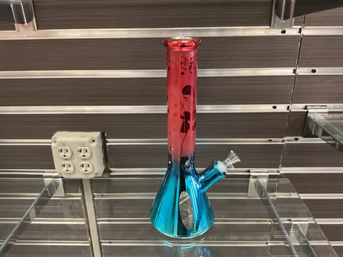 Red Blue Hallow Music Bong