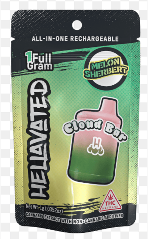 Hellavated | Cloud Bar | - Melon Sherbert | 1g