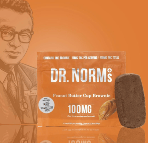 Dr. Norms | Solventless Peanut Butter Cup Brownie | 100mg