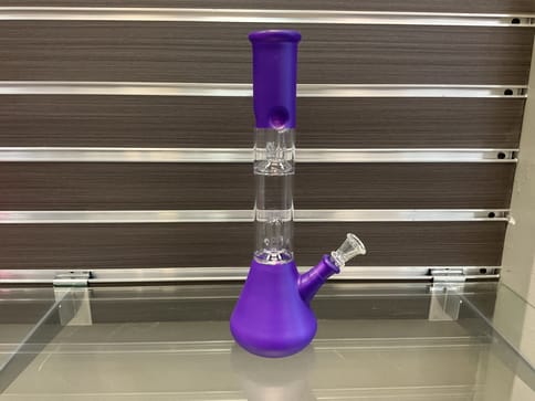 Tall Purple 2 Chamber Bong