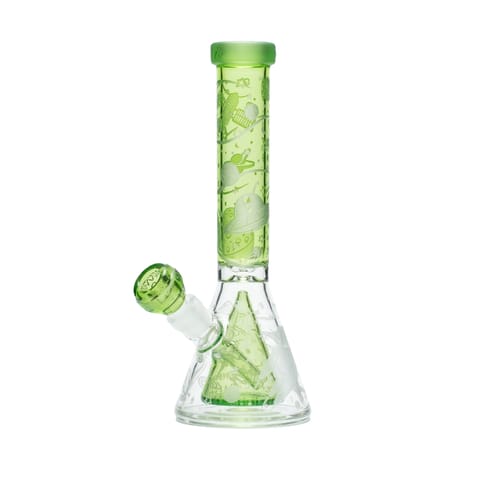 11" Space Odyssey - Slime Green Water Pipe