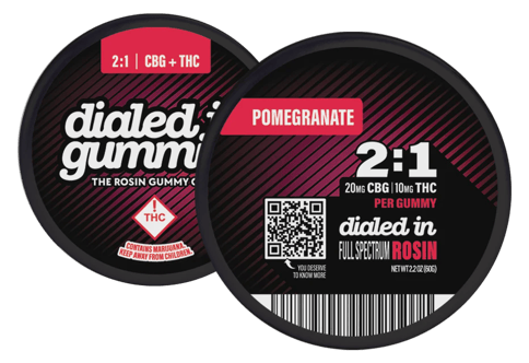 Dialed In | 100mg Rosin Gummies | CBG  2:1