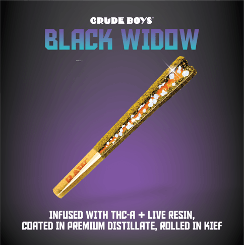 Crude Boys | 1.3g Black Widow | Strawberry Kiwi Fizz