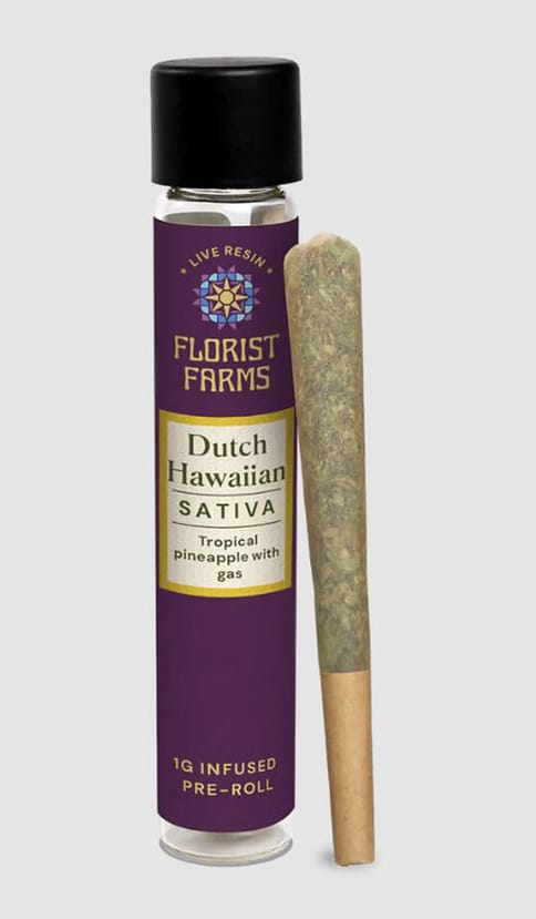 Florist Farms | Dutch Hawaiian | Live Resin Infused Pre Roll | 1g