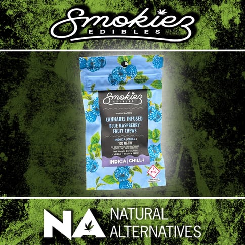 Smokiez Blue Raspberry Indica Fruit Chews