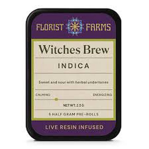 Florist Farms | Infused Live Resin Witches Brew | 1/2 Gram Joints | 5pk