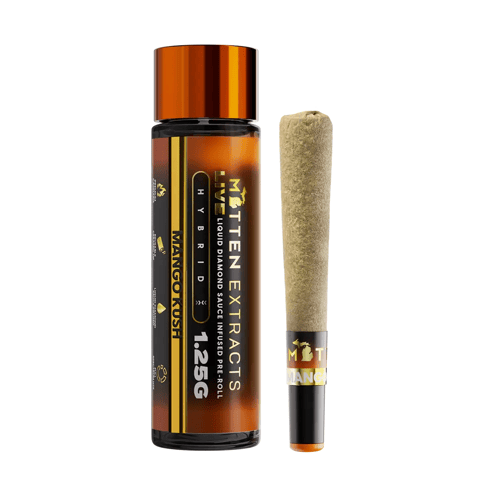 Mitten Extracts | Live Sauce Infused Preroll | Single | 1.25g | Mango Kush
