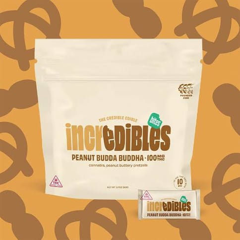 Incredibles Chocolate Bites 100mg - Peanut Budda Buddha