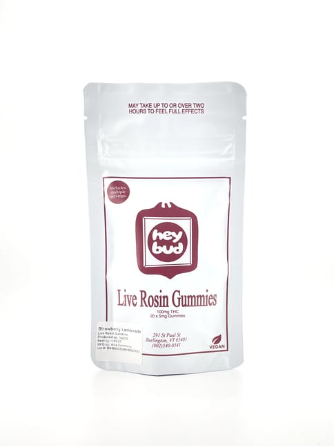 Heybud Strawberry Lemonade Live Rosin Gummies