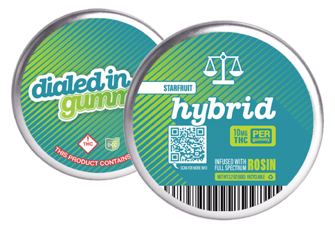 Dialed In Classic Rosin Gummies 100mg 10pk | Hybrid | Hula Berry