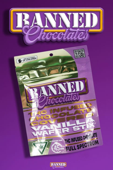 CHOCOLATE COVERED VANILLA WAFER STICKS 200MG | 3 PACK