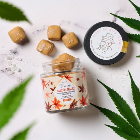 Chocolate Covered Salted Maple Caramels - 50mg