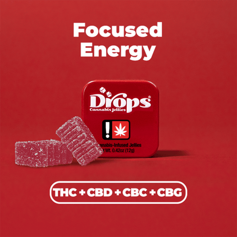 Drops CBD Jellies 2 Pack |  1:1:1:1 Cranberry 50mg