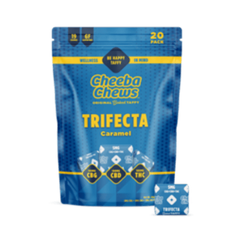 Cheeba Chews Caramel Taffy Trifecta 100mg CBD:100mg CBG:100mg THC