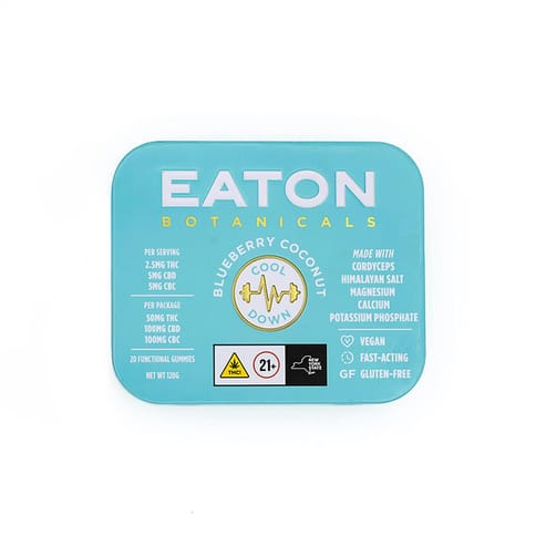 Eaton Botanicals | Cool Down Blueberry Coconut 1:2:2 THC:CBD:CBC | Edibles | 50mg 20-pack