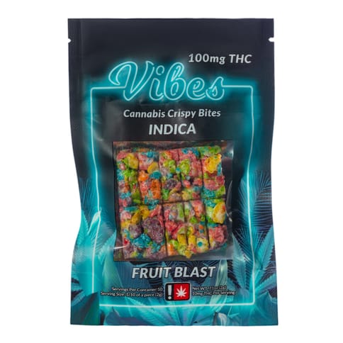 Vibes Crispy Treat | Fruit Blast Indica 100mg