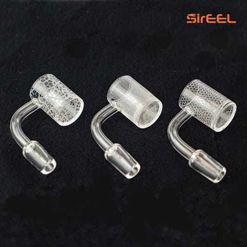 SirEEL | Etched Quartz Bucket Banger 14mm Male | Assorted Designs