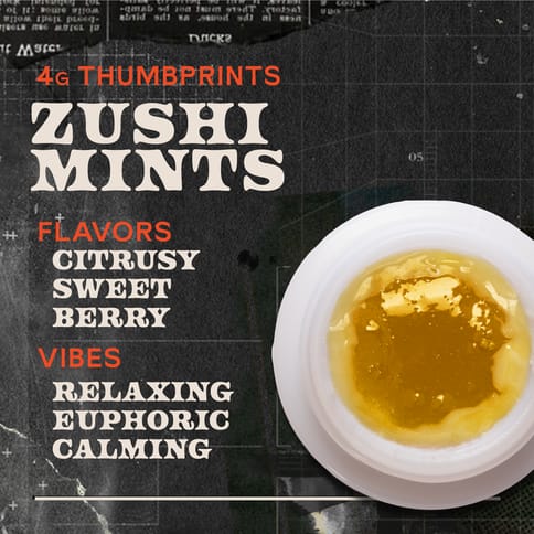 Zushi Mints Live Rosin - 4g Thumbprints Concentrate